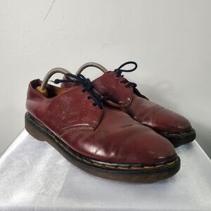 Dr. Martens Burgundy Leather Oxfords Shoes